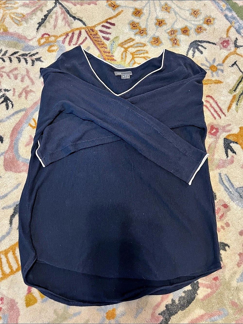 Vince cotton sweater blue size medium